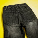 Load image into Gallery viewer, 6 Pocket Black Blasted Pants back pockets close-up