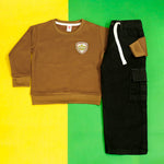 Load image into Gallery viewer, Crown Brown Denim Set
