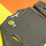 Load image into Gallery viewer, Dark Grey Rib Co-ord top neckline close-up