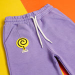 Load image into Gallery viewer, Glowy Lavender Tracksuit trousers waist and drawstring close-up