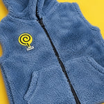 Load image into Gallery viewer, Sky Blue Sleeveless Fur Jacket – photo 3