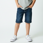Load image into Gallery viewer, Dark-Blue 3 Quarter Shorts With Green Tint