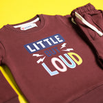 Load image into Gallery viewer, Little But Loud Maroon Tracksuit – photo 2