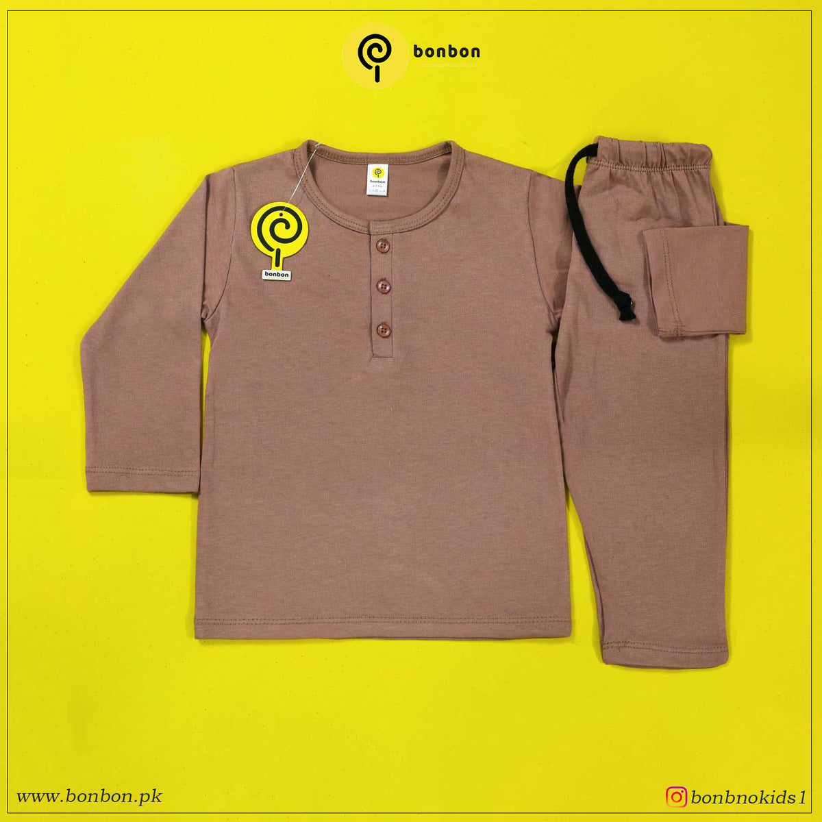 Muted mocha full sleeves pj's