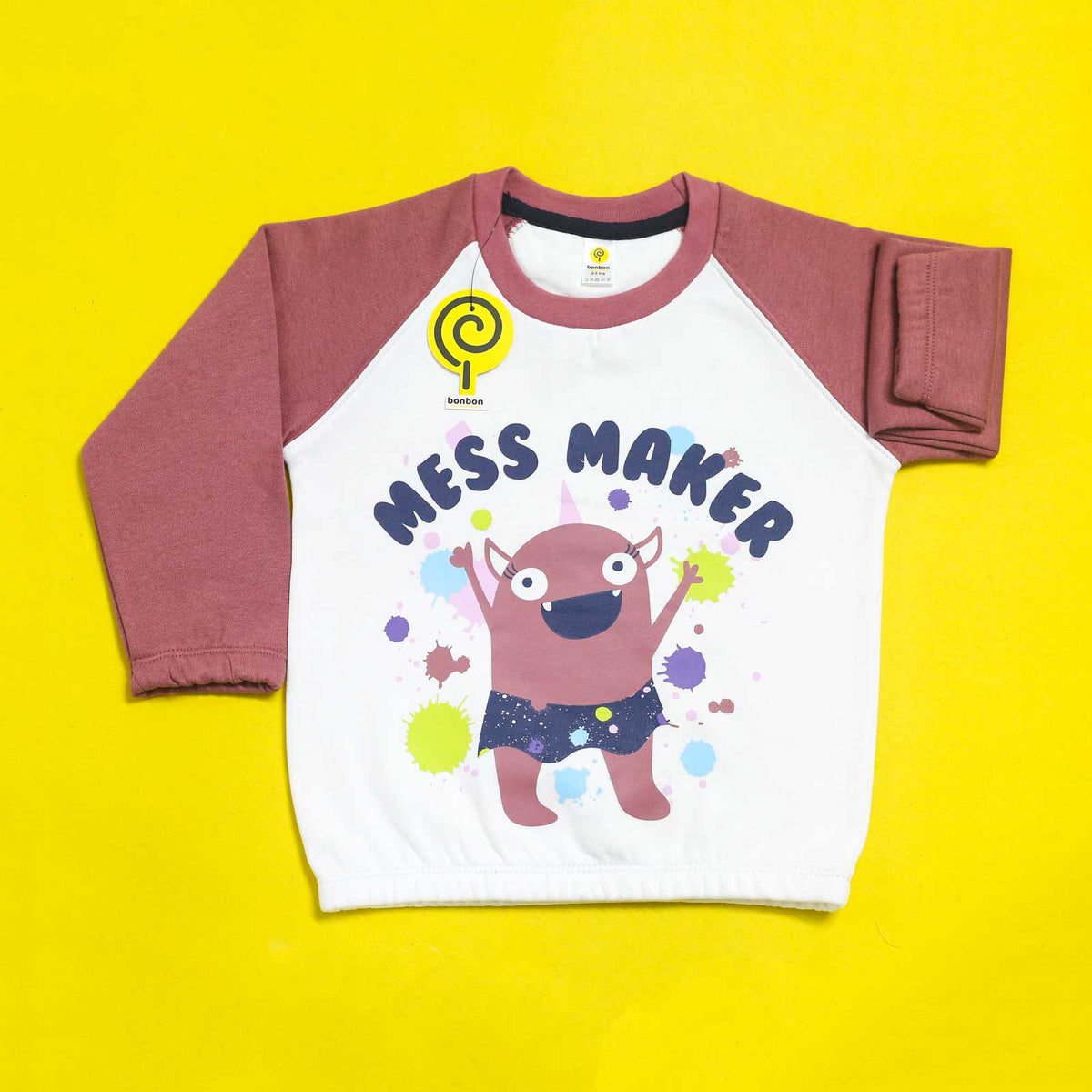 Mess maker white & pink tracksuit