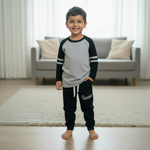 Load image into Gallery viewer, Baseball Grey&Black Raglan PJ's