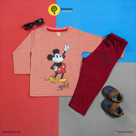Load image into Gallery viewer, Walt Disney Cantaloupe&Maroon PJ's