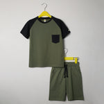 Load image into Gallery viewer, Olive Raglan Set