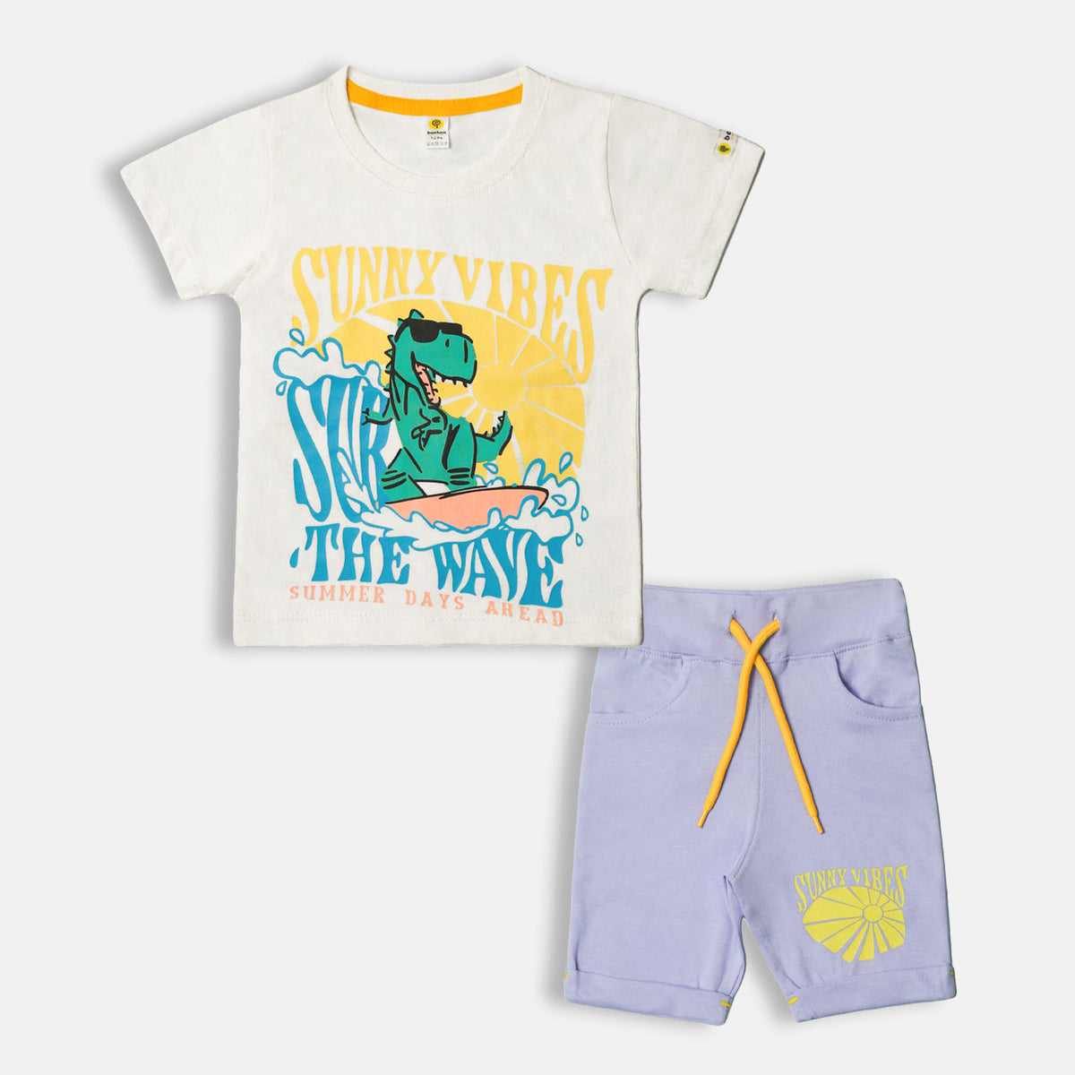 Sunny vibes white&sky twinset