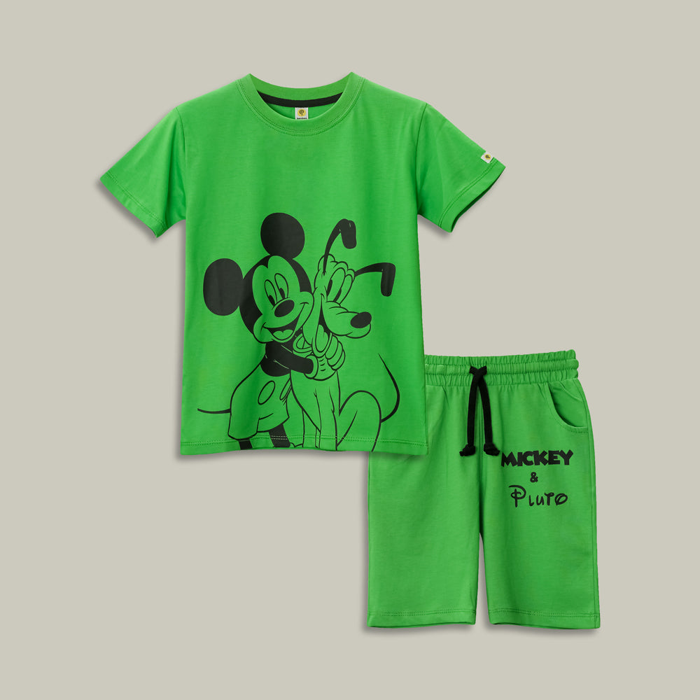 Mickey&pluto lime twinset