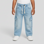 Load image into Gallery viewer, Light Blue Cargo-Pants
