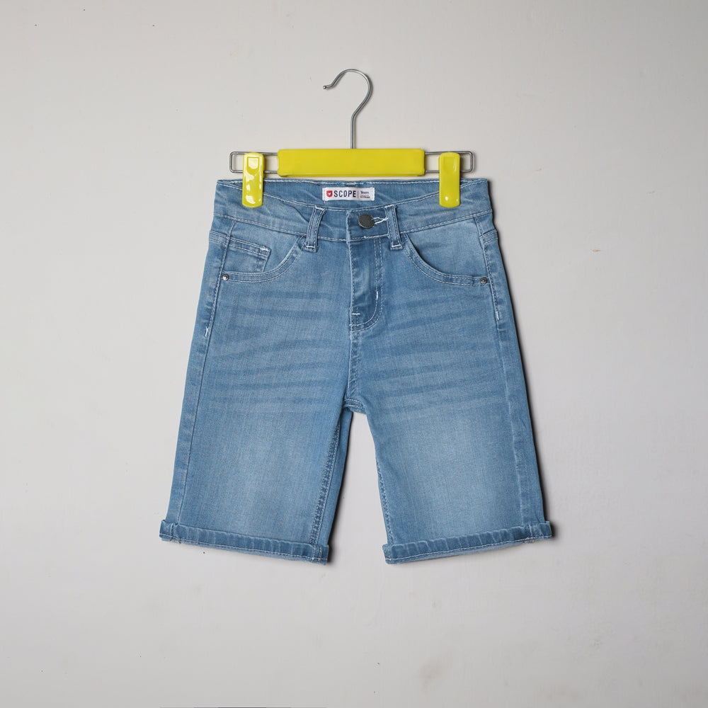 Light blue 3 quarter shorts