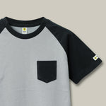 Load image into Gallery viewer, Silver & Black Raglan Tee