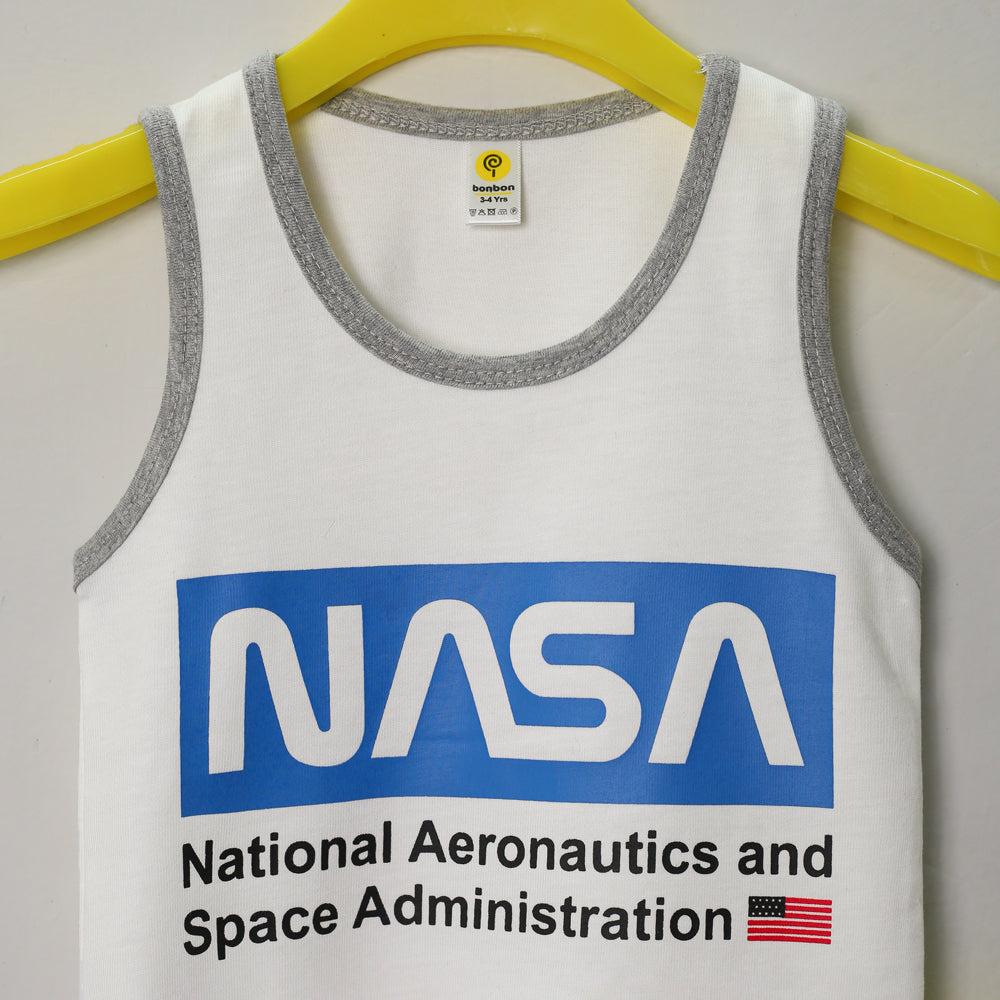 Nasa white tank top