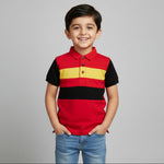 Load image into Gallery viewer, Red Colorblock Polo