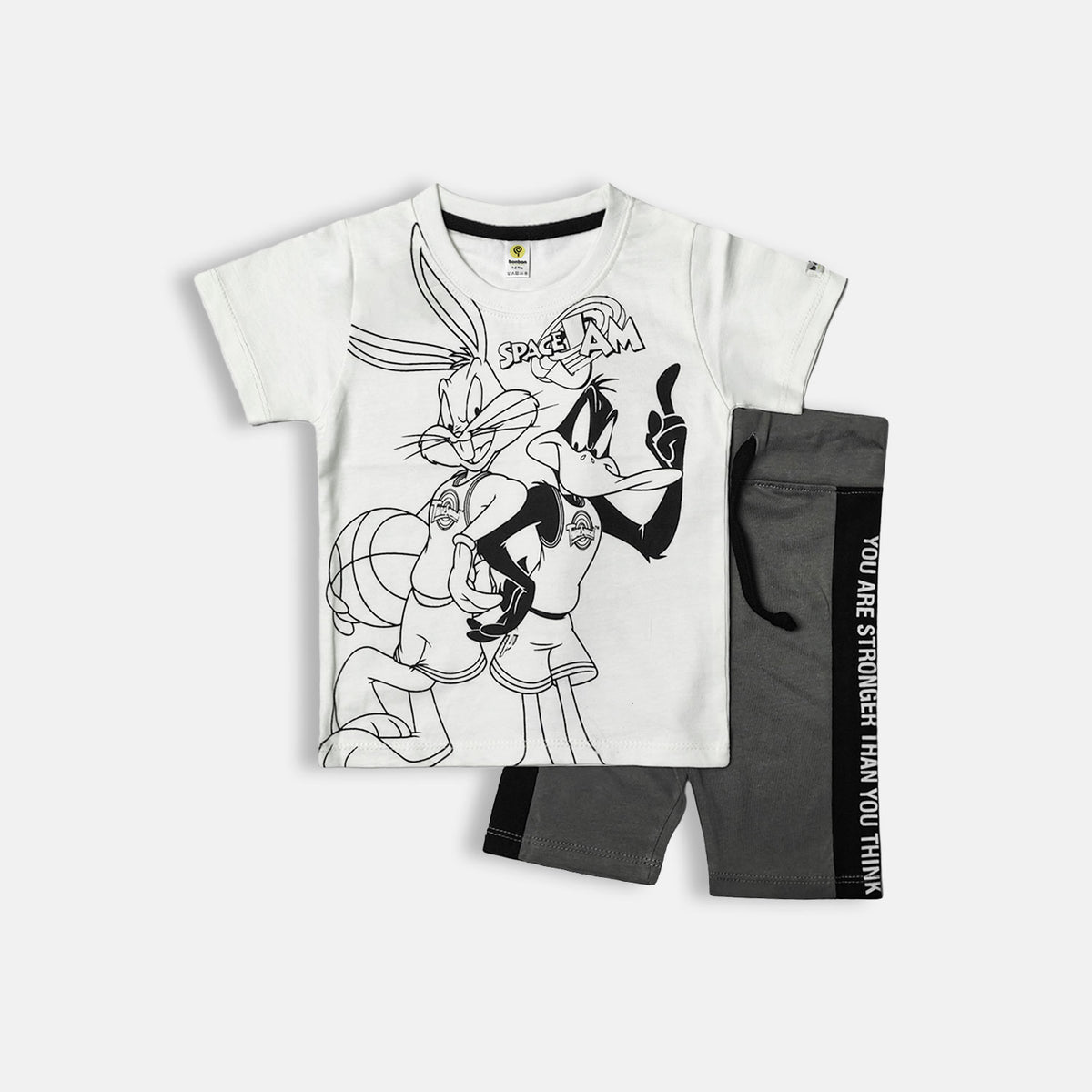 Space jam white & grey twinset