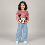 Load image into Gallery viewer, Minnie Pink Daisy Blue Denim Set