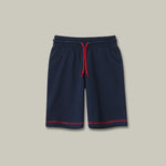 Load image into Gallery viewer, White & Navy Striped Polo Set