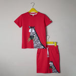Load image into Gallery viewer, Cautious Zebra Red Set