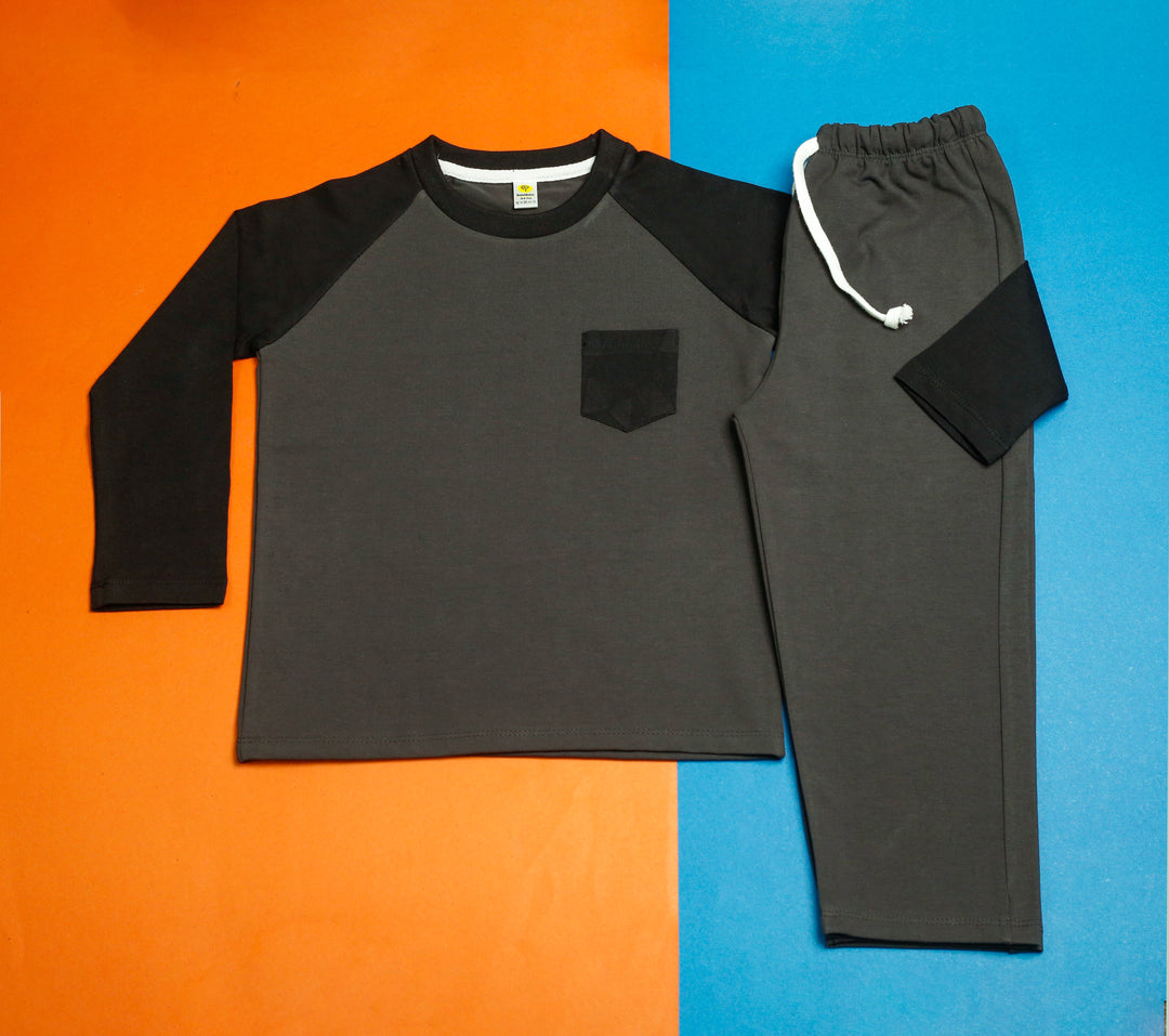 Grey-Black Full-Sleeves PJs