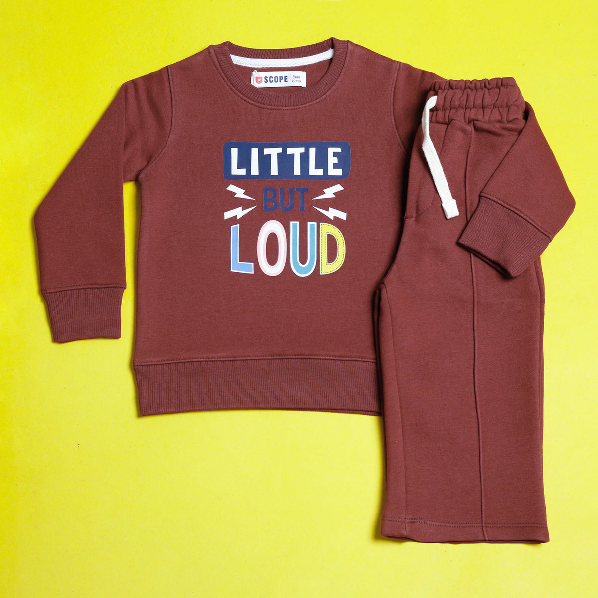 Little but loud maroon tracksuit