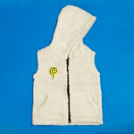 Load image into Gallery viewer, Ivory Sleeveless Fur Jacket
