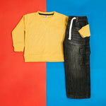 Load image into Gallery viewer, Mustard Cargo Denim Set
