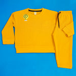 Load image into Gallery viewer, Little Dino Mustard Waffle PJs
