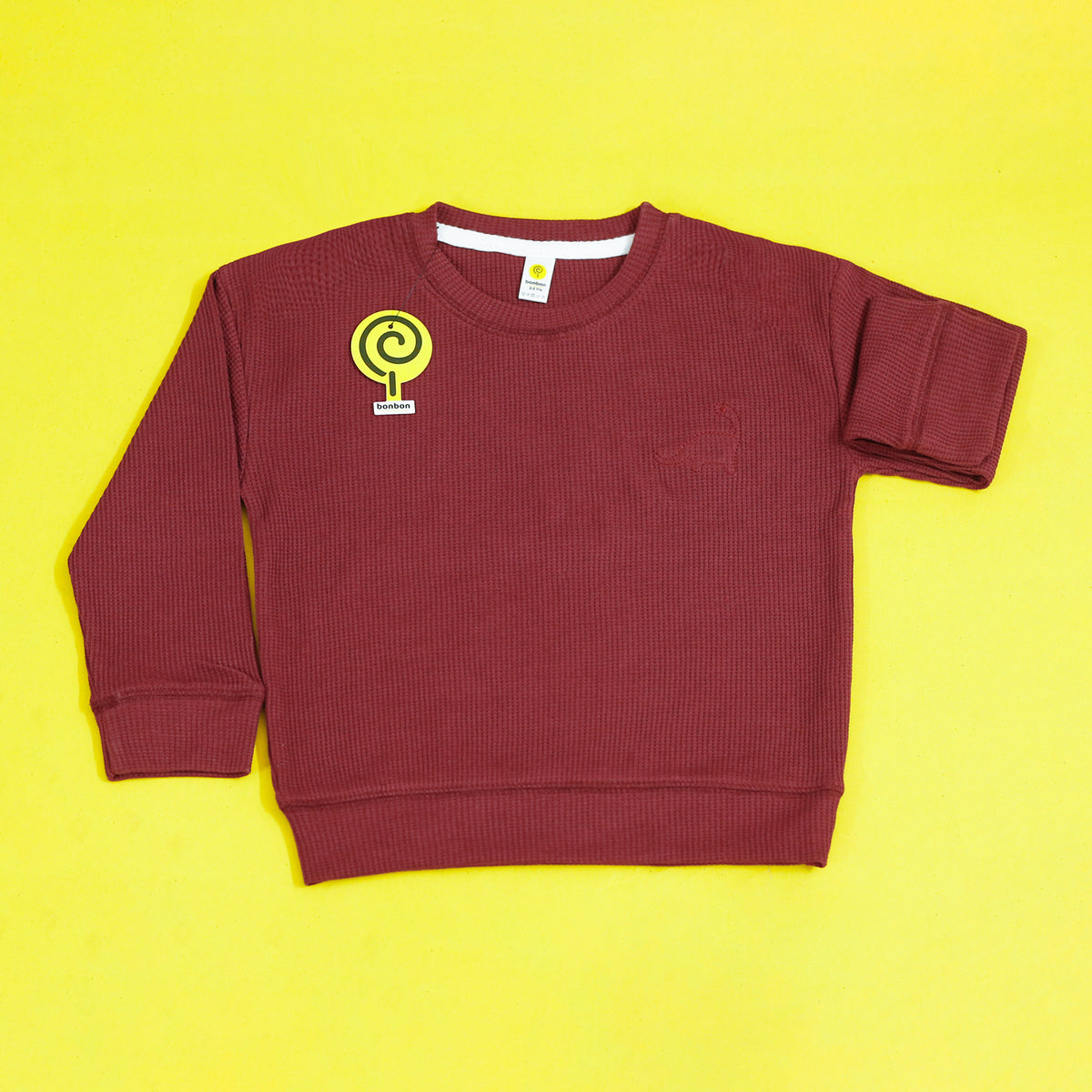 Little dino maroon full sleeves tee