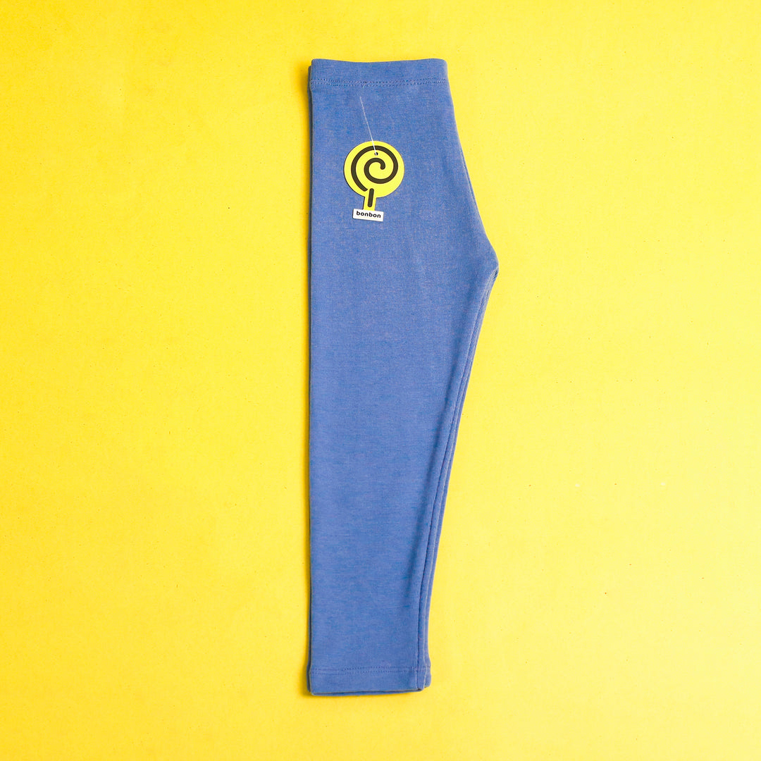 Smoke Blue Round Neck Thermal