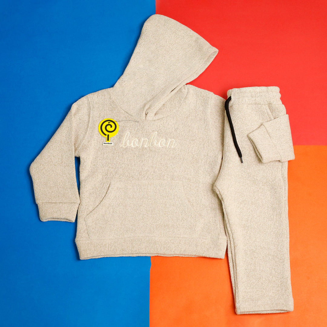 BonBon Beige Hoodie Tracksuit – hoodie and matching trousers
