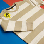 Load image into Gallery viewer, Sand Stripe Sweatshirt sleeve and rib cuff close-up

