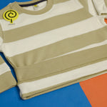 Load image into Gallery viewer, Sand Stripe Sweatshirt rib hem close-up
