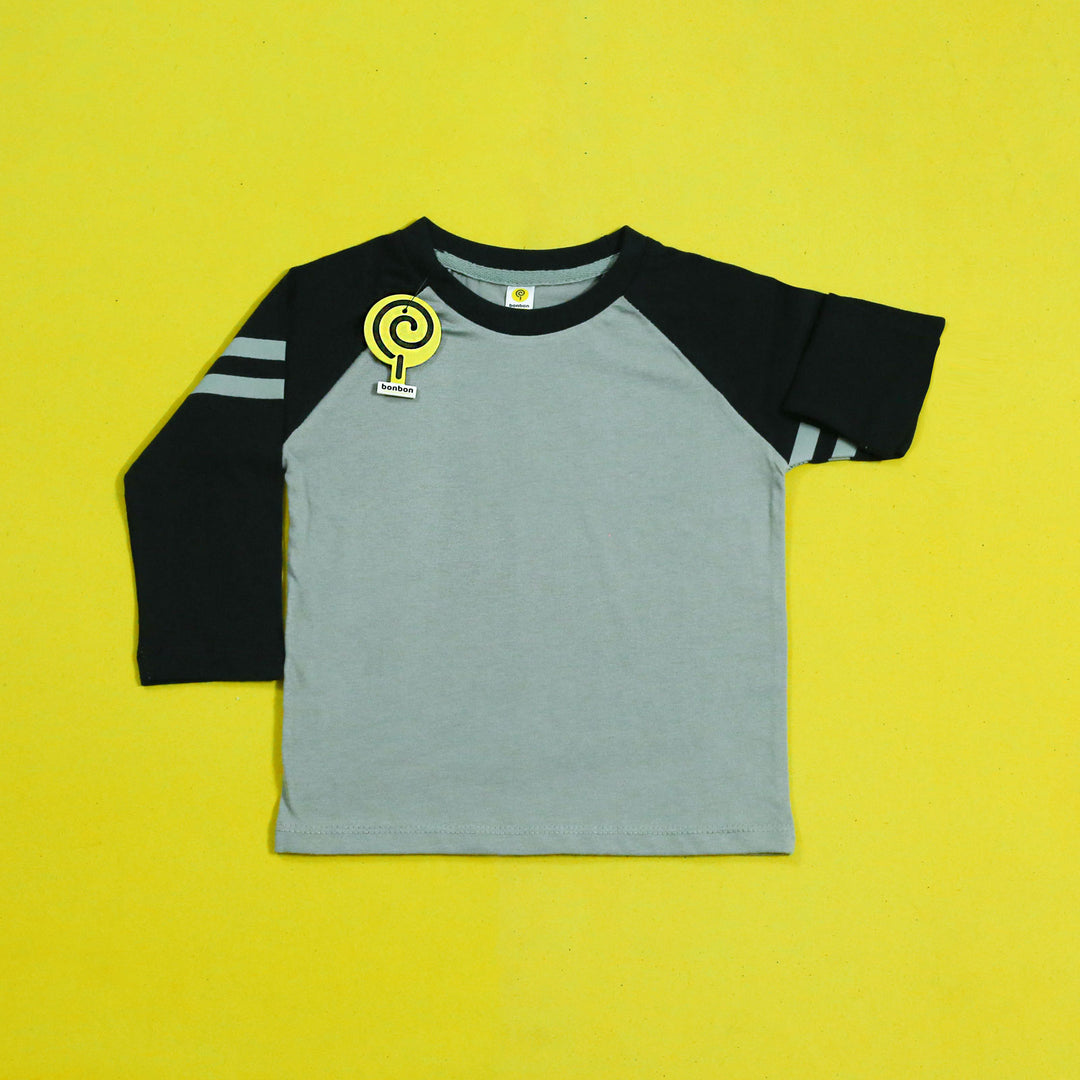 Baseball Grey&Black Raglan PJ's