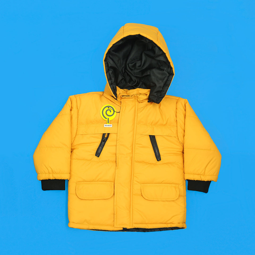 Mustard Full Sleeves Puffer Jacket
