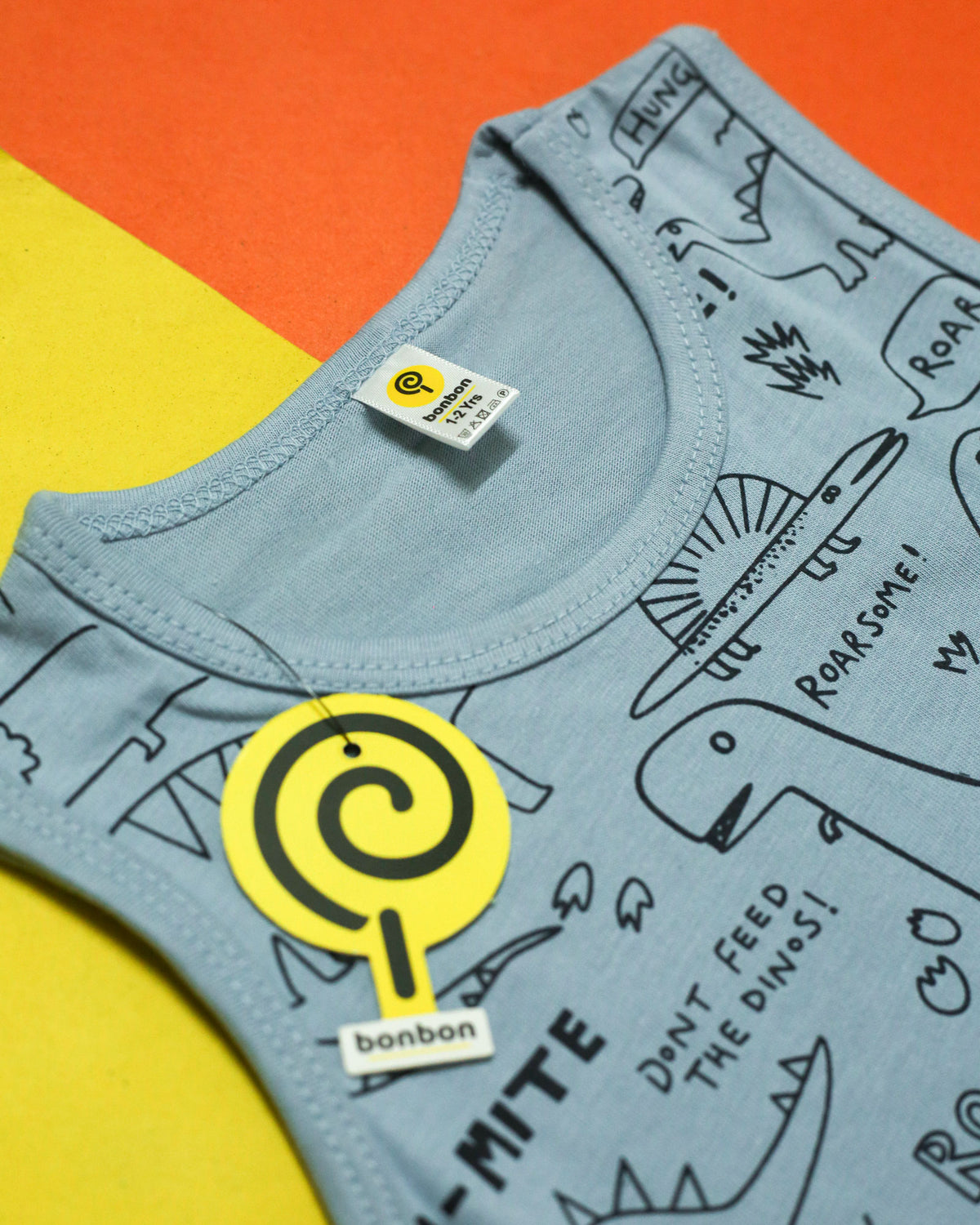 Dino mite sky&navy twinset