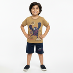 Load image into Gallery viewer, Monster Big Hands Brown &amp; Navy Twinset
