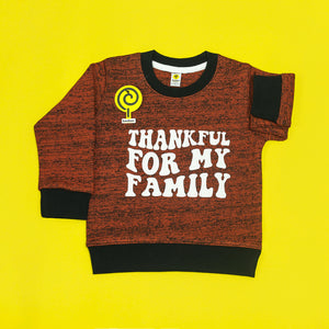 ThankFul Orange Mottled Sweatshirt