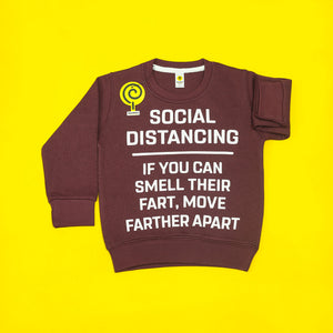 Social Distancing Maroon Sweatshirt