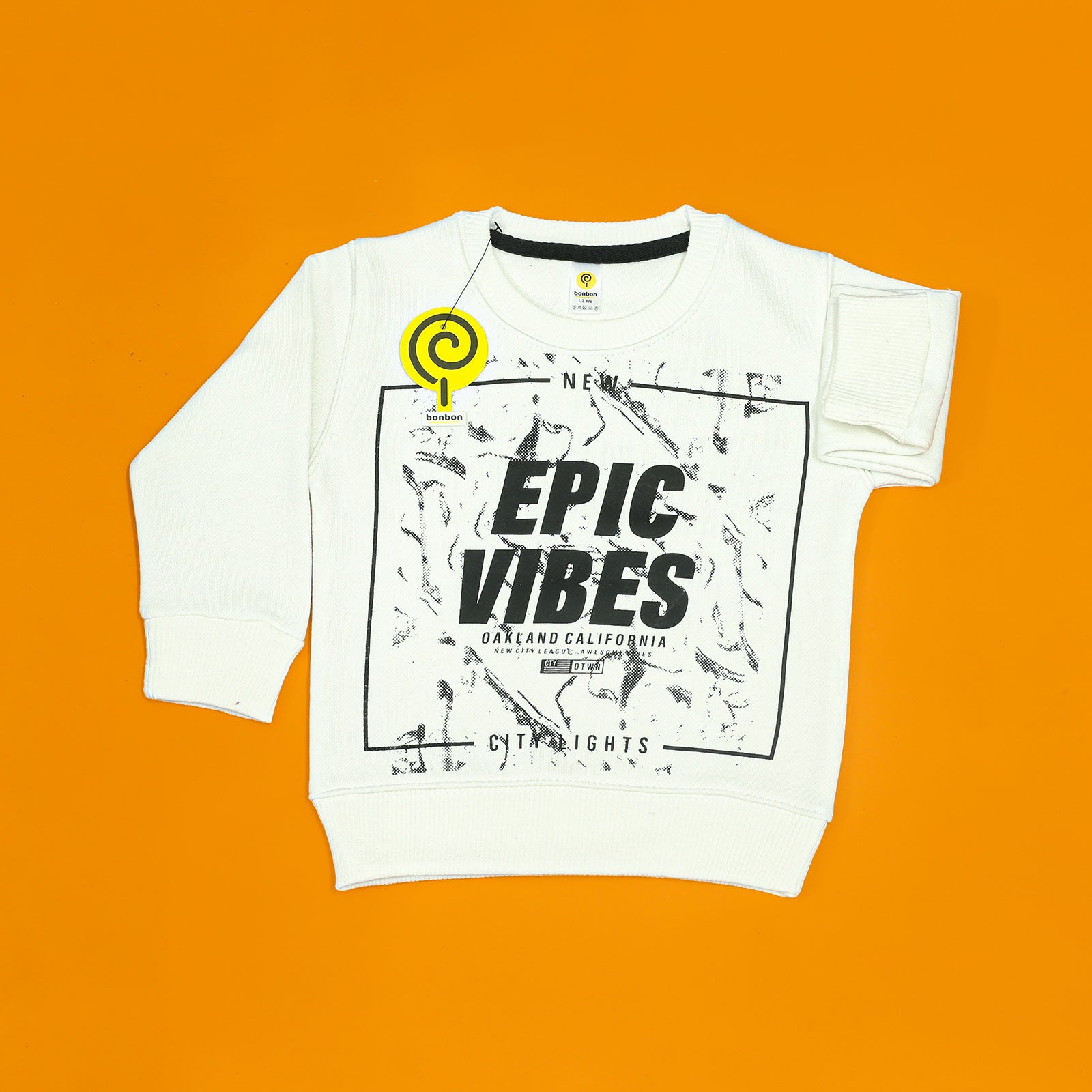 Epic Vibes White Sweatshirt