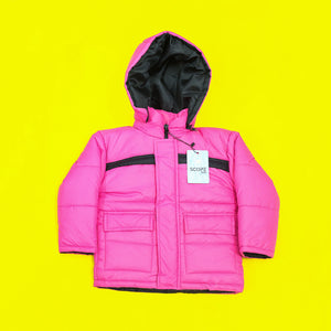 Pink Full Sleeves Puffer Jacket