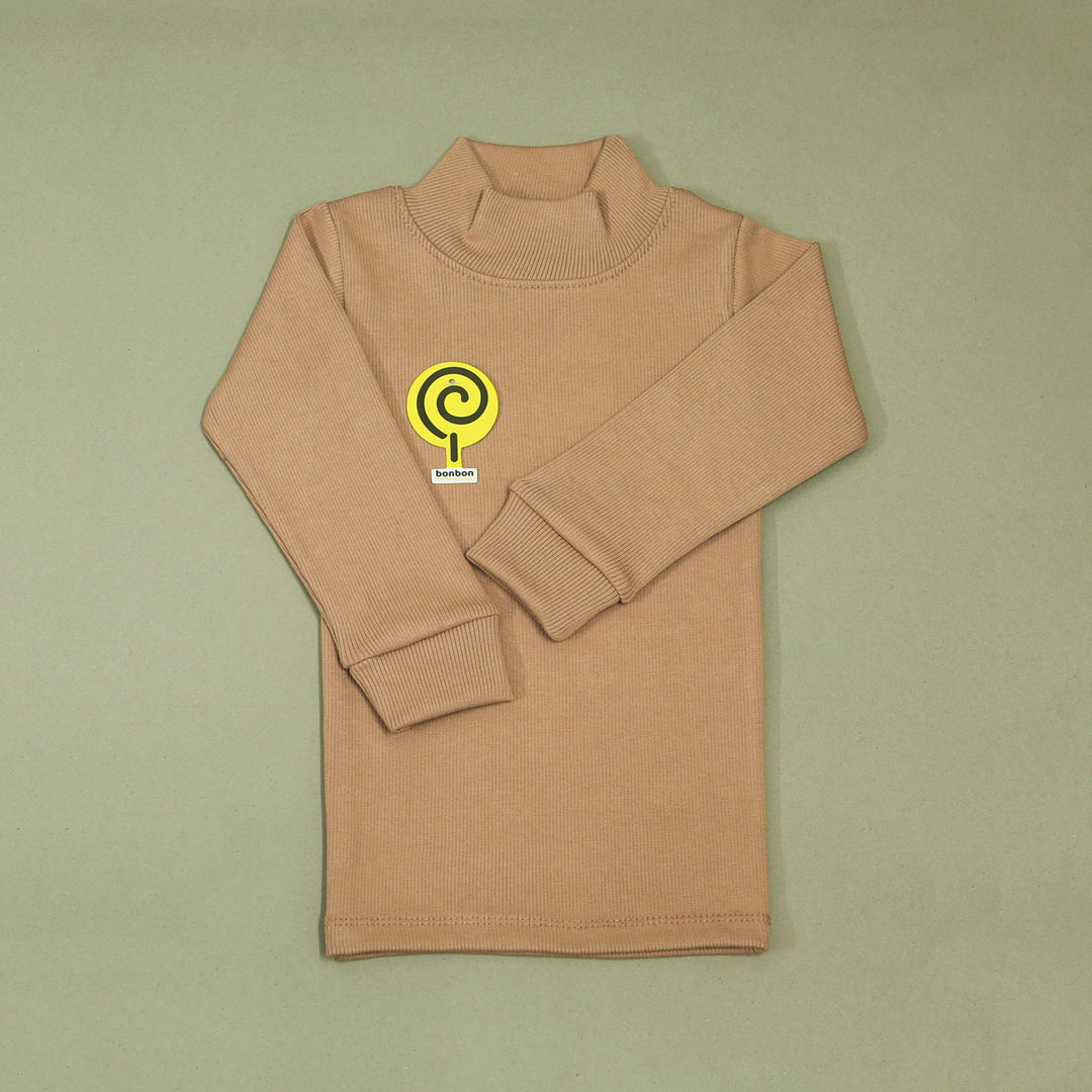 F154 Light Brown High Neck