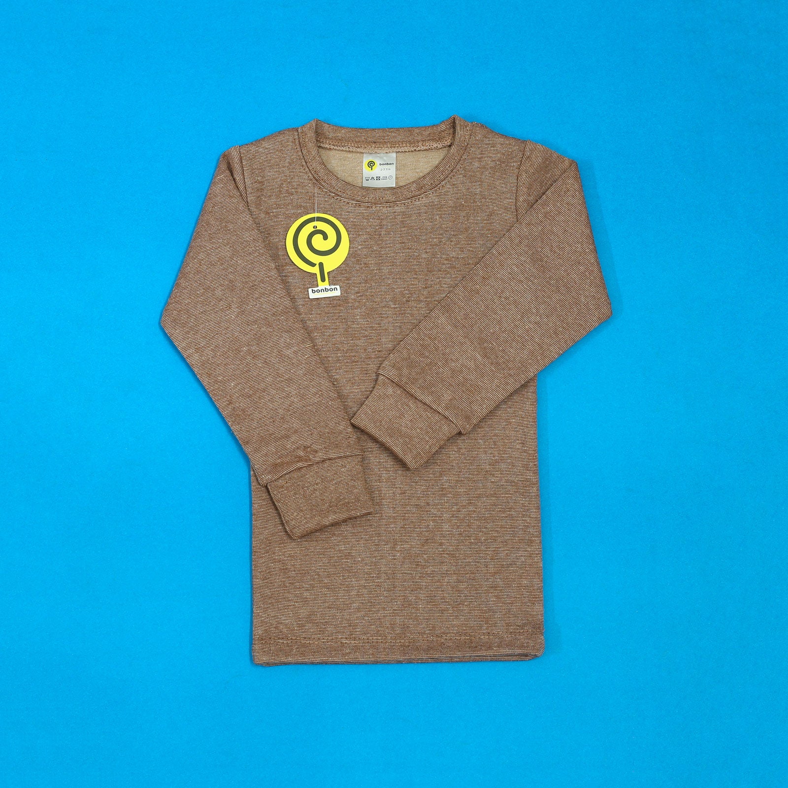 Camel Brown Melange Round-Neck Thermal BW651