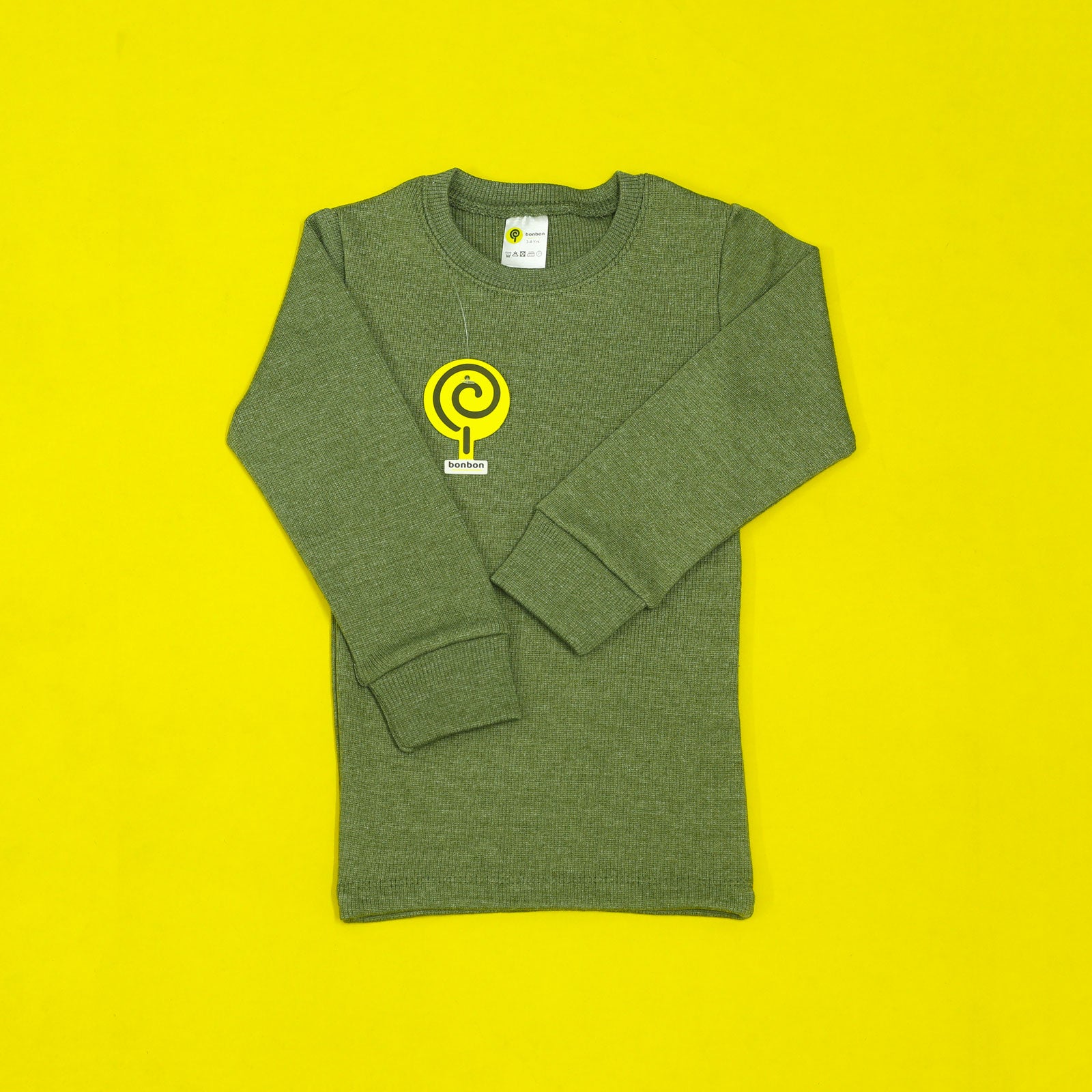 Olive Green Melange Shirt Thermal BW638