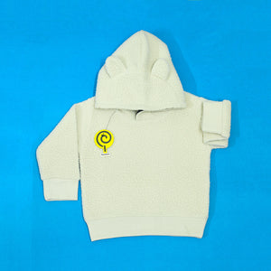 Ivory White Sherpa Bunny Tracksuit