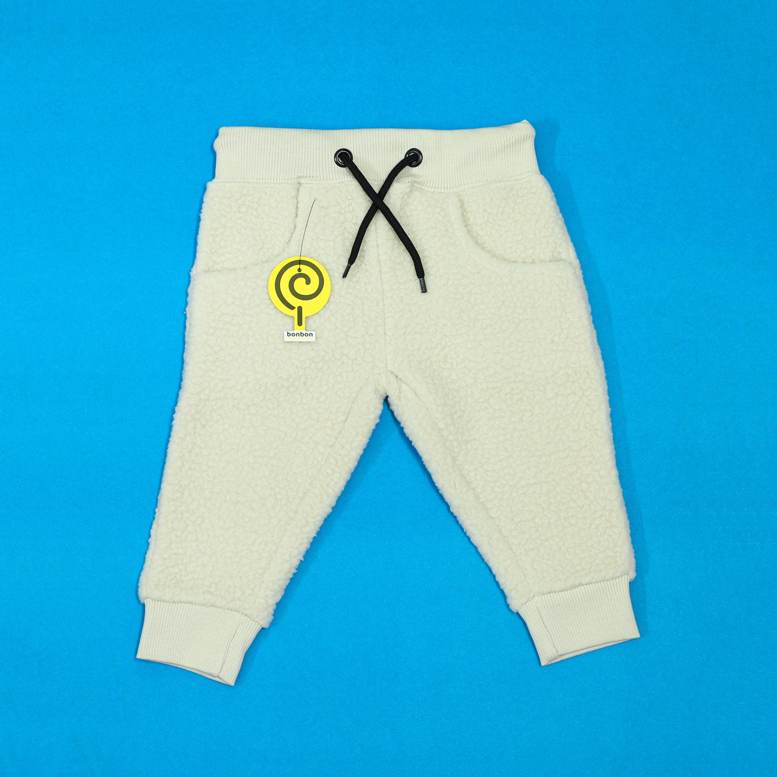 Ivory White Sherpa Bunny Trousers