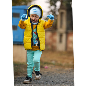 Yellow Sleeveless Puffer Jacket