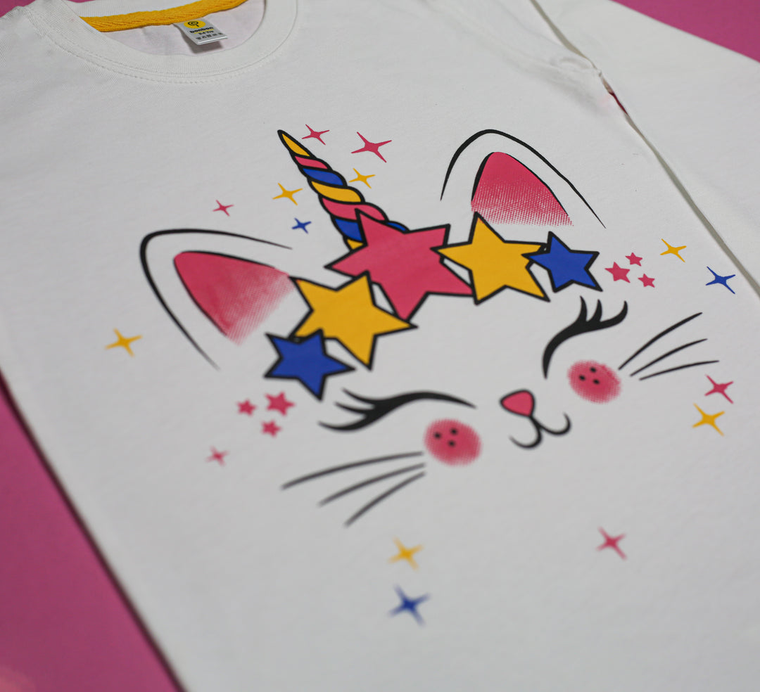 Unicorn-Cat Full-Sleeves PJs