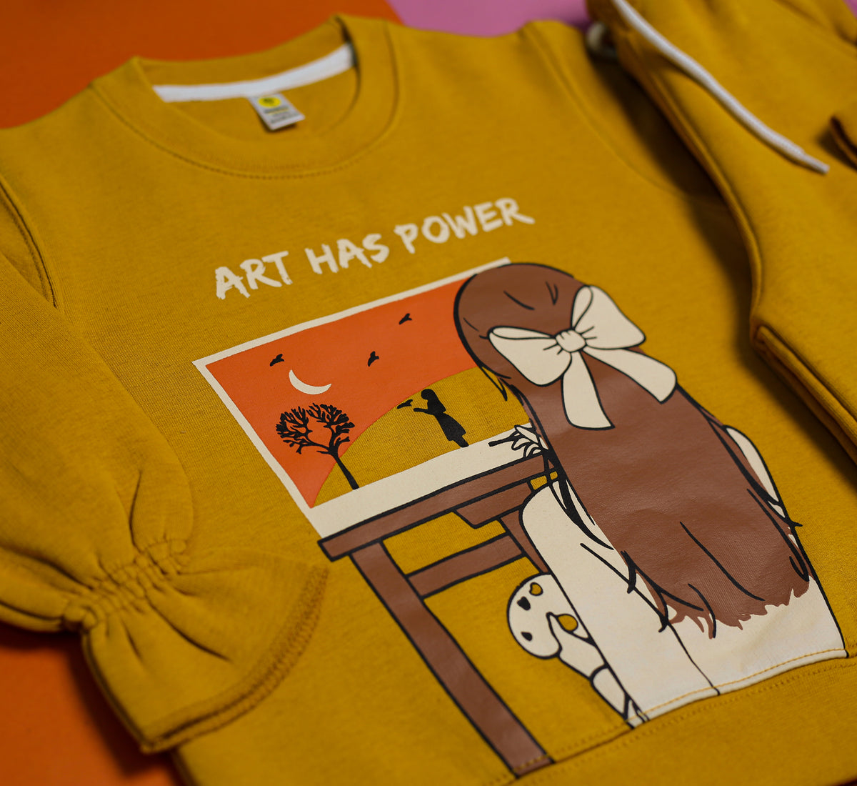 Art has power sweatshirt