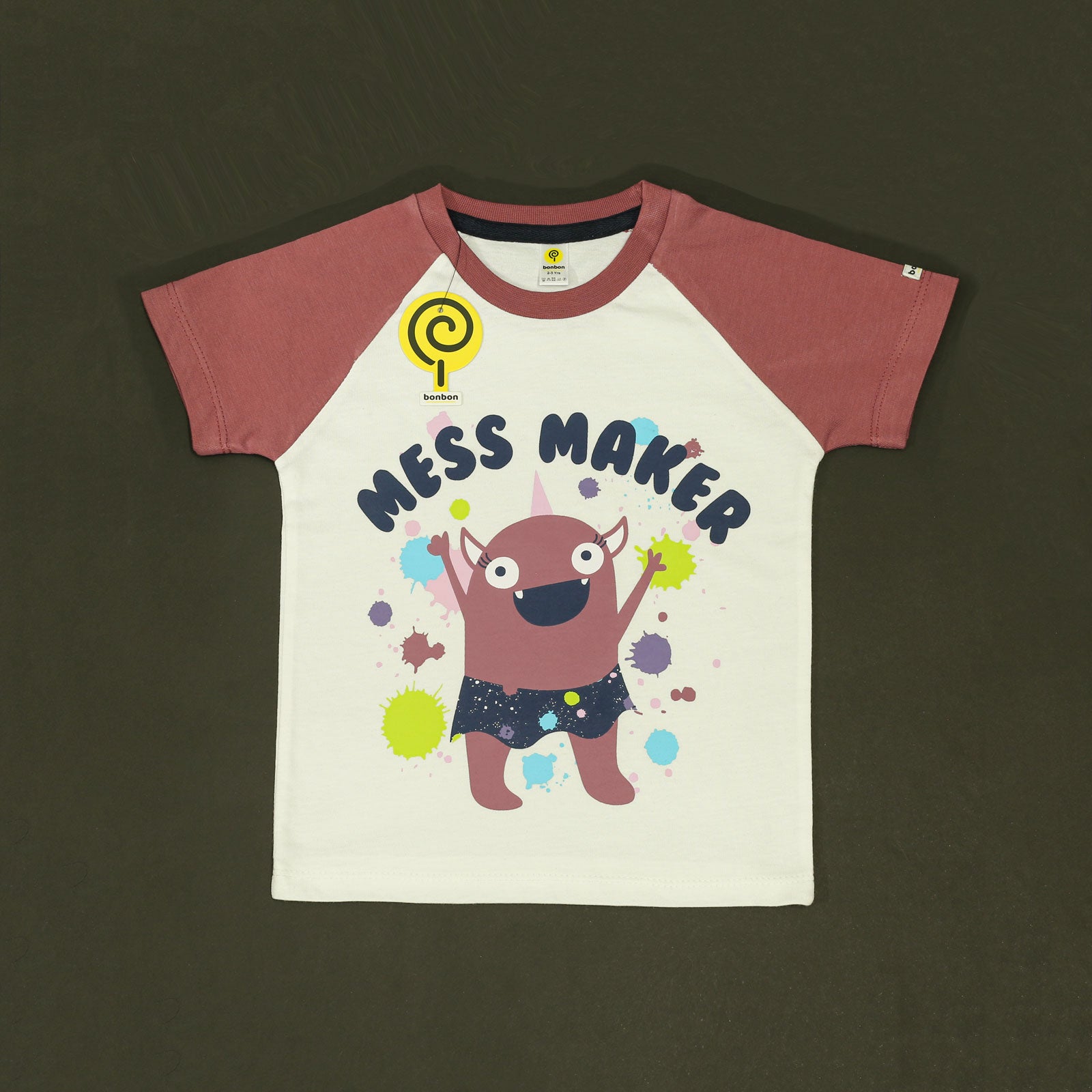 Mess Maker White & Pink PJ'S